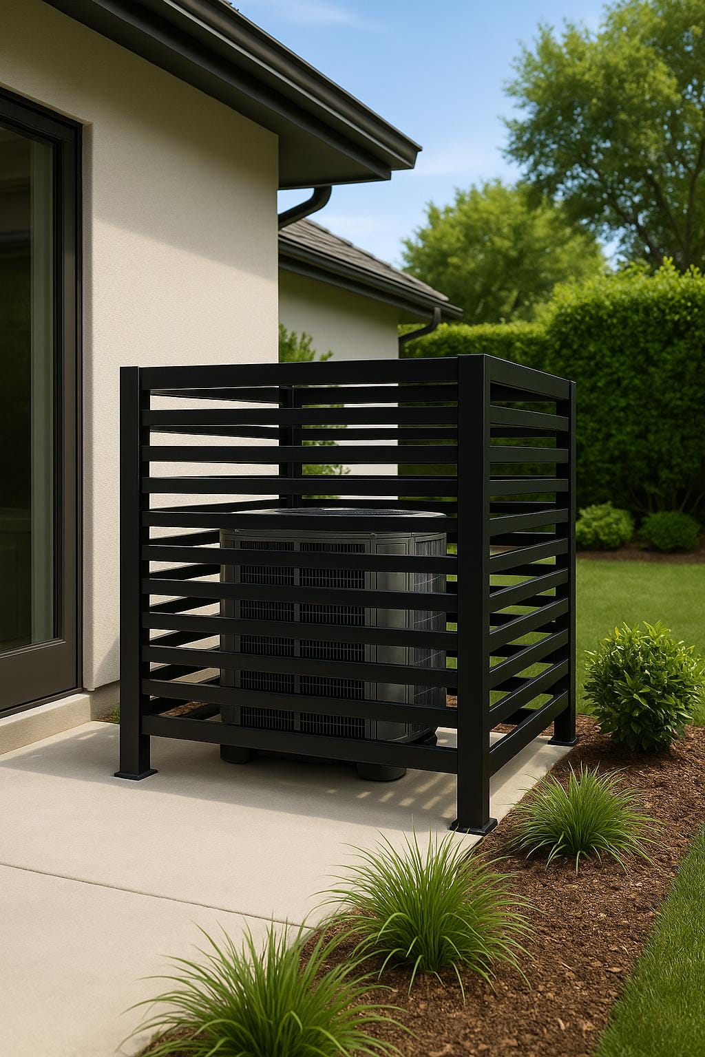 Steel AC Unit Enclosure Ventilated Cage by the steel fabrication shop, product image 1