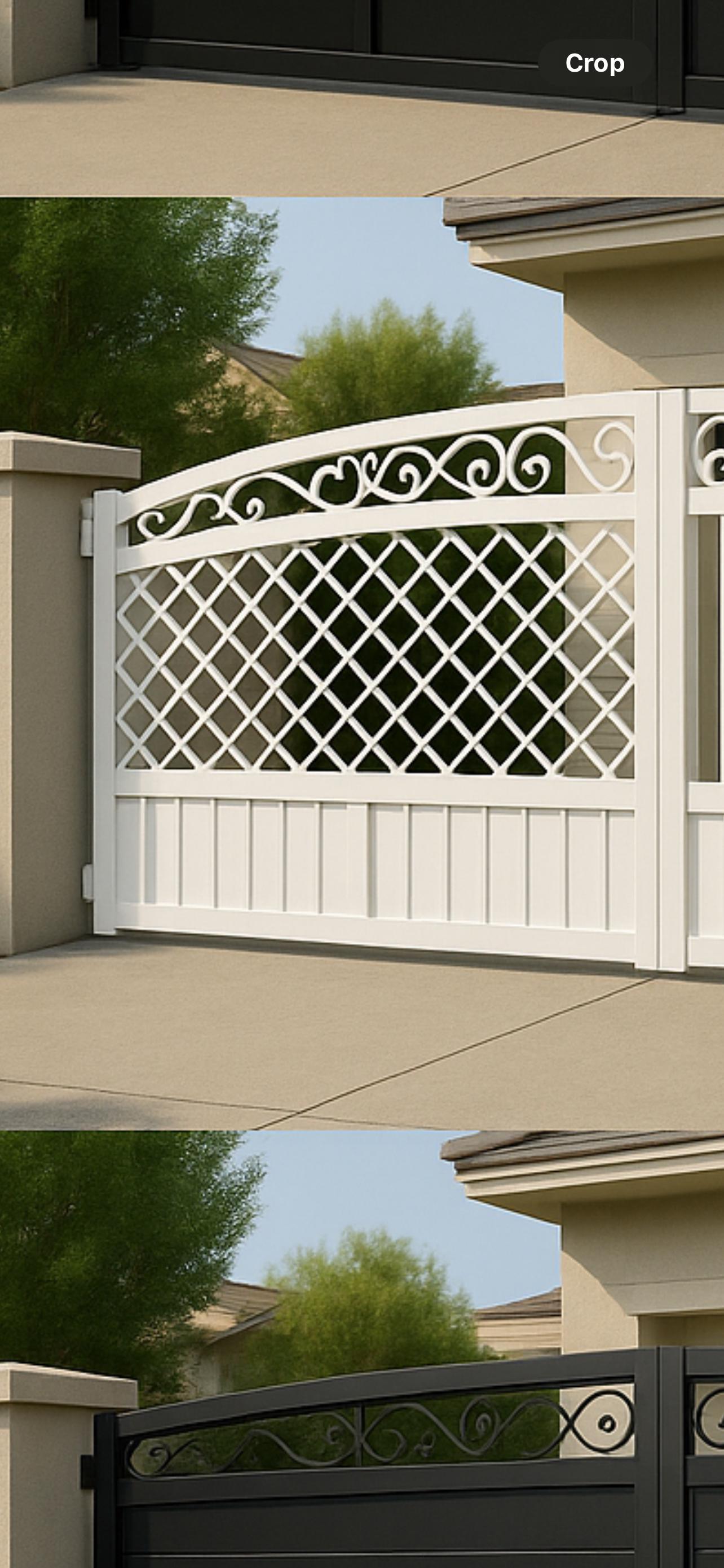 Scroll Driveway Gate – Lattice Double Swing Steel Entrance by the steel fabrication shop, product image 4