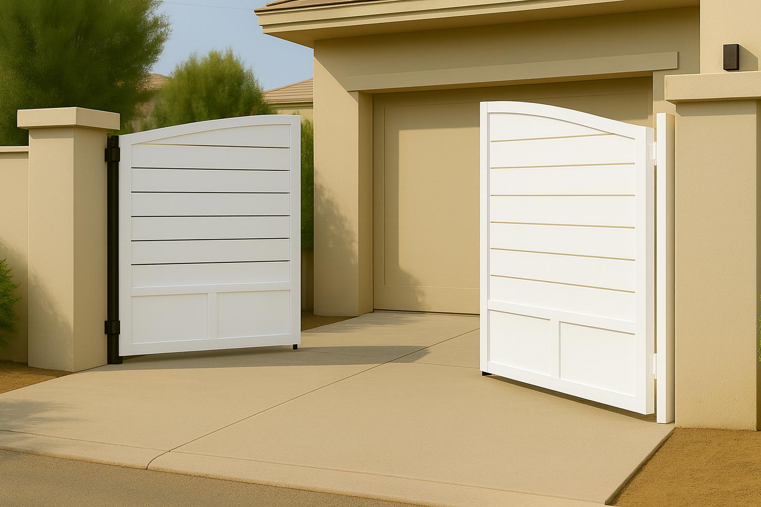Modern Steel Bifold Driveway Gate by the steel fabrication shop, product image 1