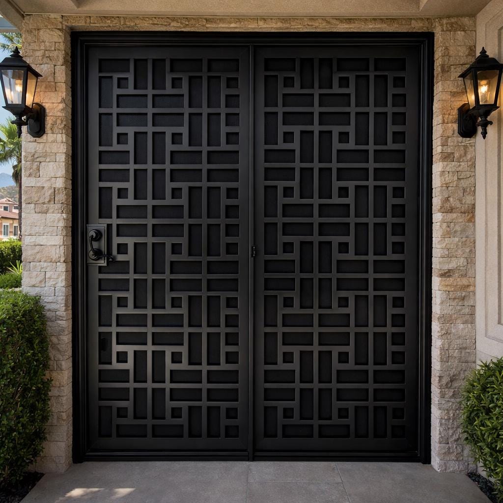 Modern Laser Cut Metal Security Door by the steel fabrication shop, product image 3