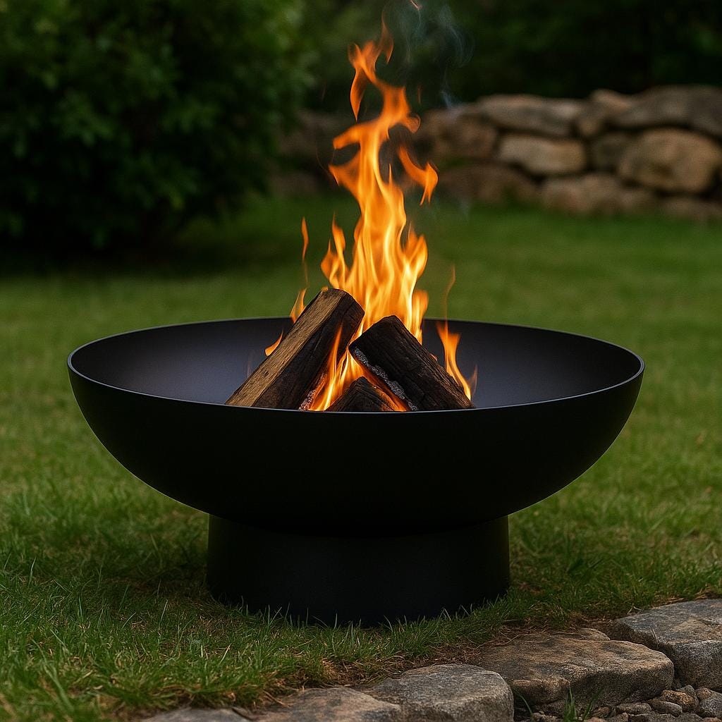 Modern Heavy-Duty Steel Fire Pit Bowl by the steel fabrication shop, product image 1
