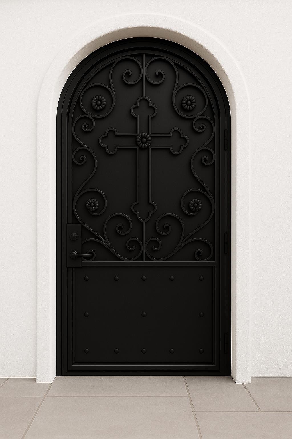 Luxury Arched Wrought Iron Door by the steel fabrication shop, product image 5