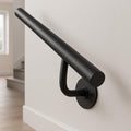 Modern Black Steel Wall Handrail: ADA Compliant Safety Grab Bar by Crown Forge Iron, product image 1