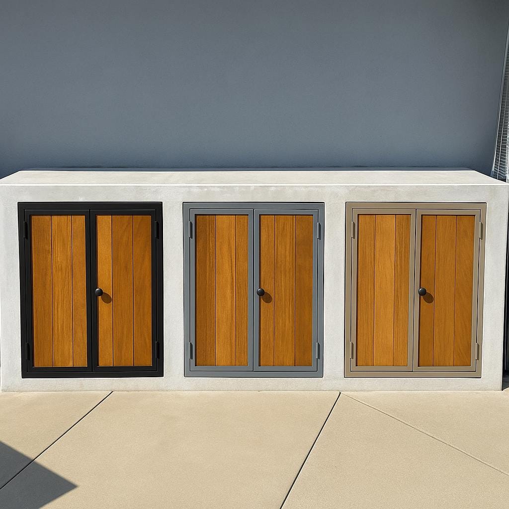 Steel Frame Outdoor Kitchen Cabinet Doors by the steel fabrication shop, product image 7