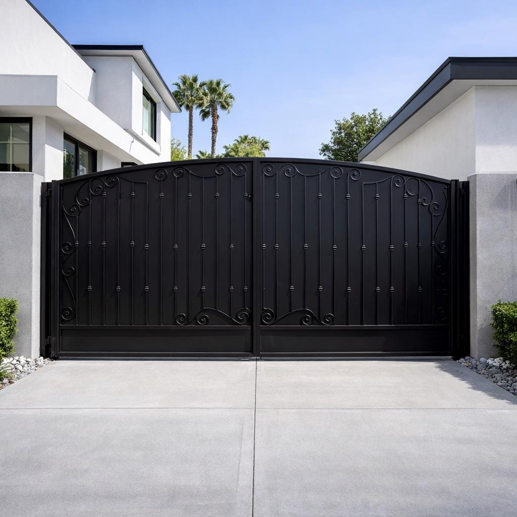 Crestara Estate Driveway Gate by the steel fabrication shop, product image 2