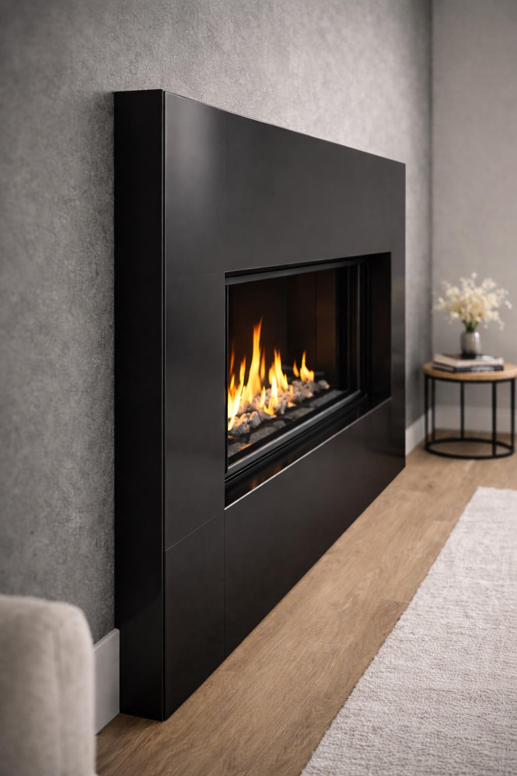 Modern Steel Fireplace Mantel by the steel fabrication shop, product image 6