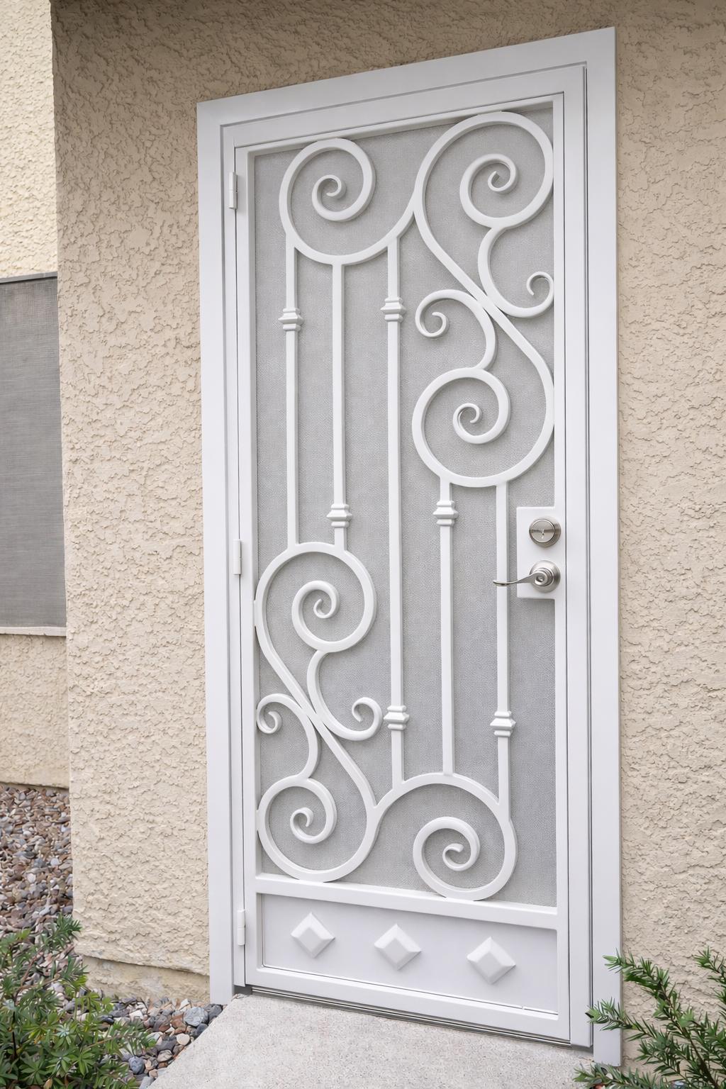 Valencia Scroll Security Door by the steel fabrication shop, product image 3