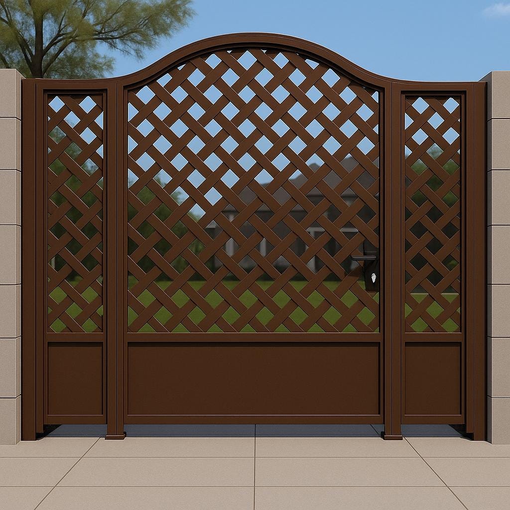 Arched Woven Steel Privacy Gate by the steel fabrication shop, product image 2