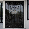 Valencrest Double Iron Entry Door, Decorative Scroll Steel Security Gate by the steel fabrication shop, product image 1