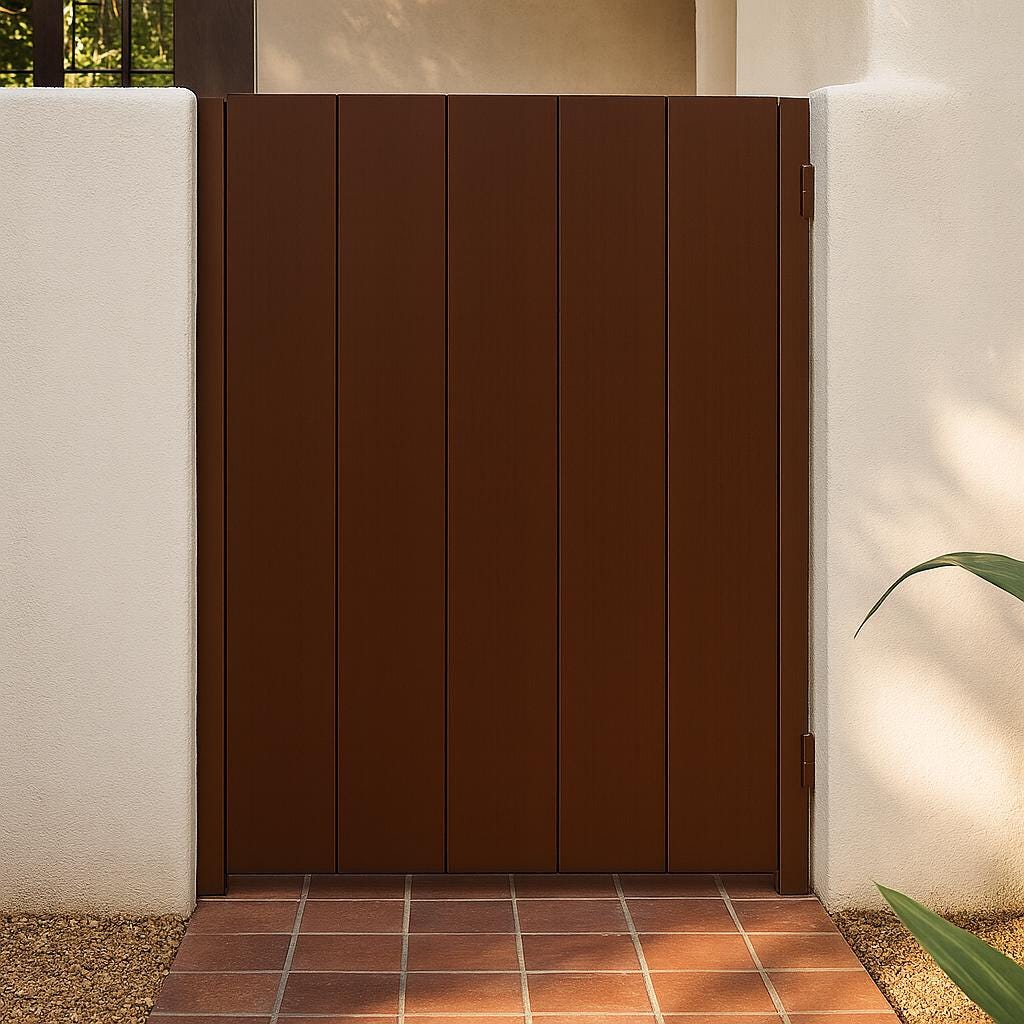 Modern Matte Steel Privacy Gate by the steel fabrication shop, product image 4
