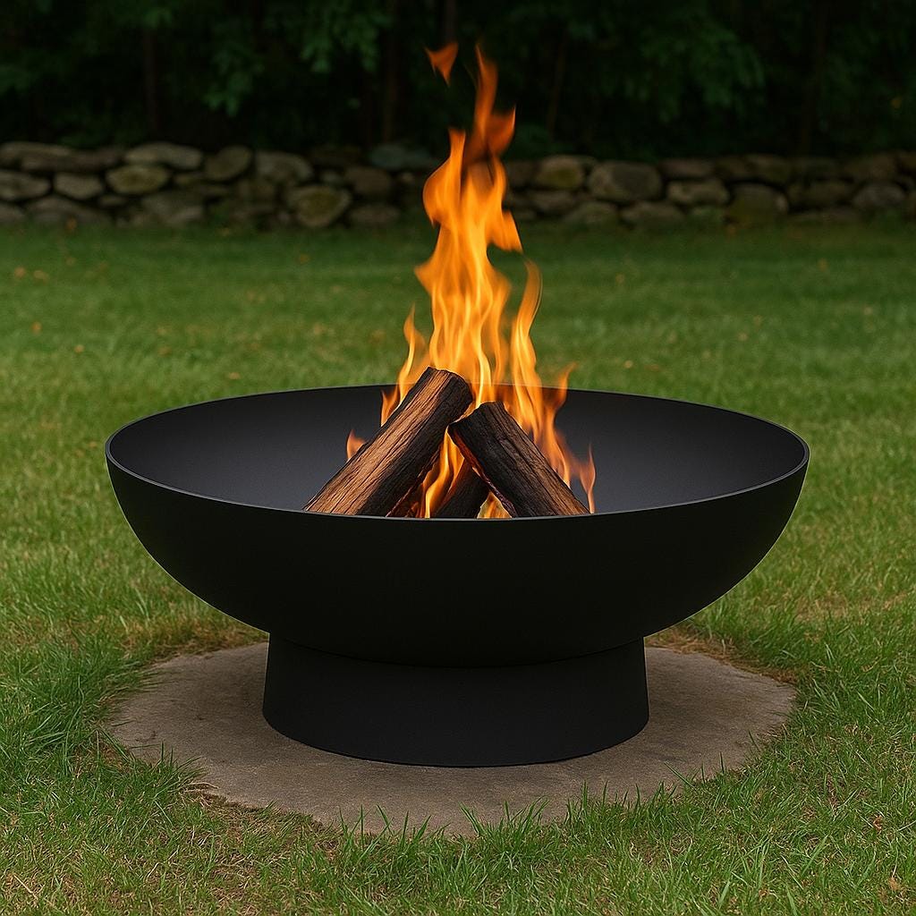 Modern Heavy-Duty Steel Fire Pit Bowl by the steel fabrication shop, product image 6
