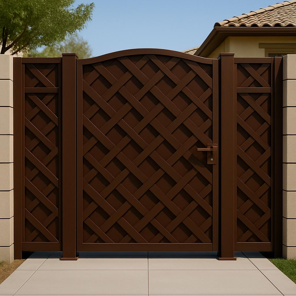 Modern Woven Panel Steel Gate by the steel fabrication shop, product image 4