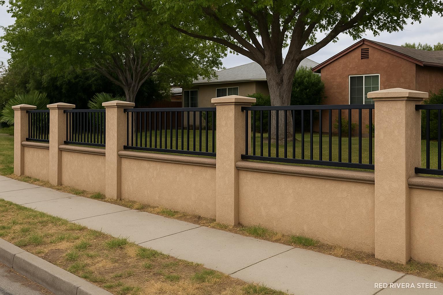 Custom Wrought Iron Fence Panel: Heavy-Duty Steel, Powder Coated by the steel fabrication shop, product image 3