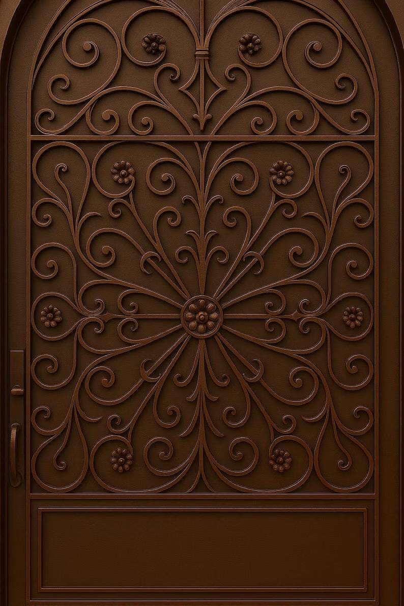 Custom Arched Steel Security Gate by the steel fabrication shop, product image 3