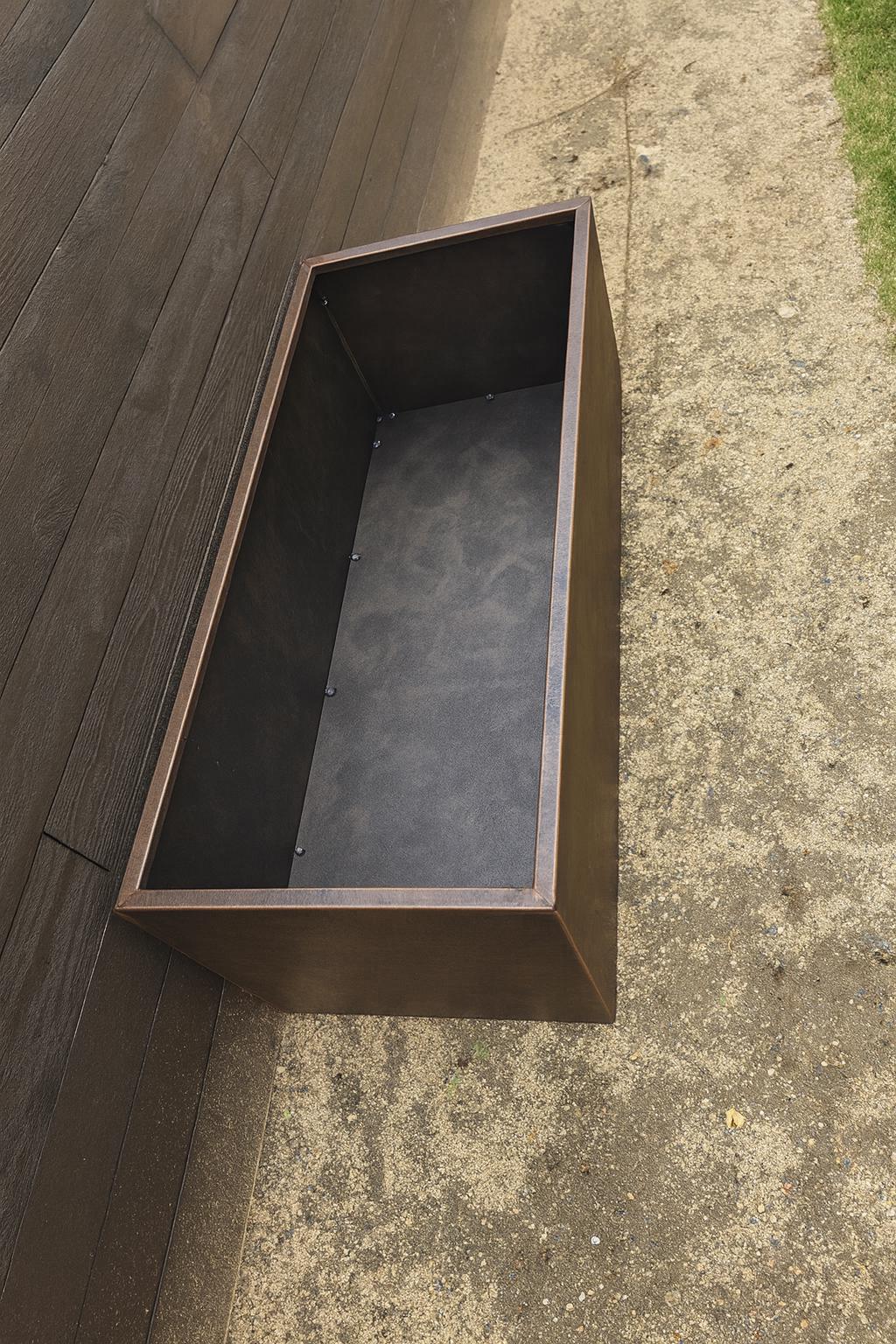 Handmade Modern Steel Planter Box by the steel fabrication shop, product image 5