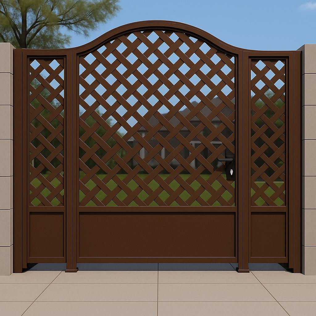 Arched Woven Steel Privacy Gate by the steel fabrication shop, product image 7