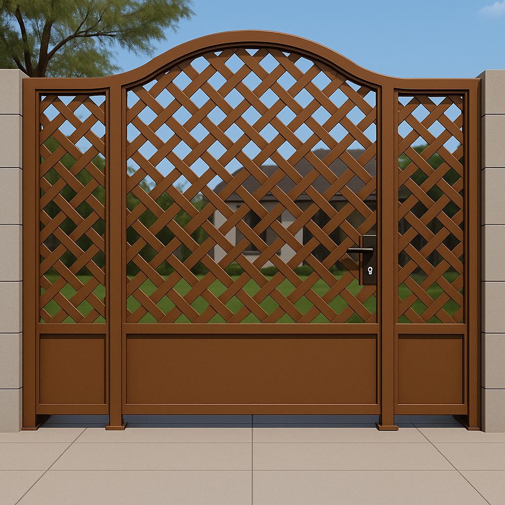 Arched Woven Steel Privacy Gate by the steel fabrication shop, product image 5