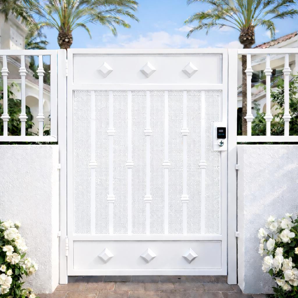 Steel Security Garden Gate – Modern Iron Entry Gate, Decorative Courtyard Gate, Front Yard Entry Gate by the steel