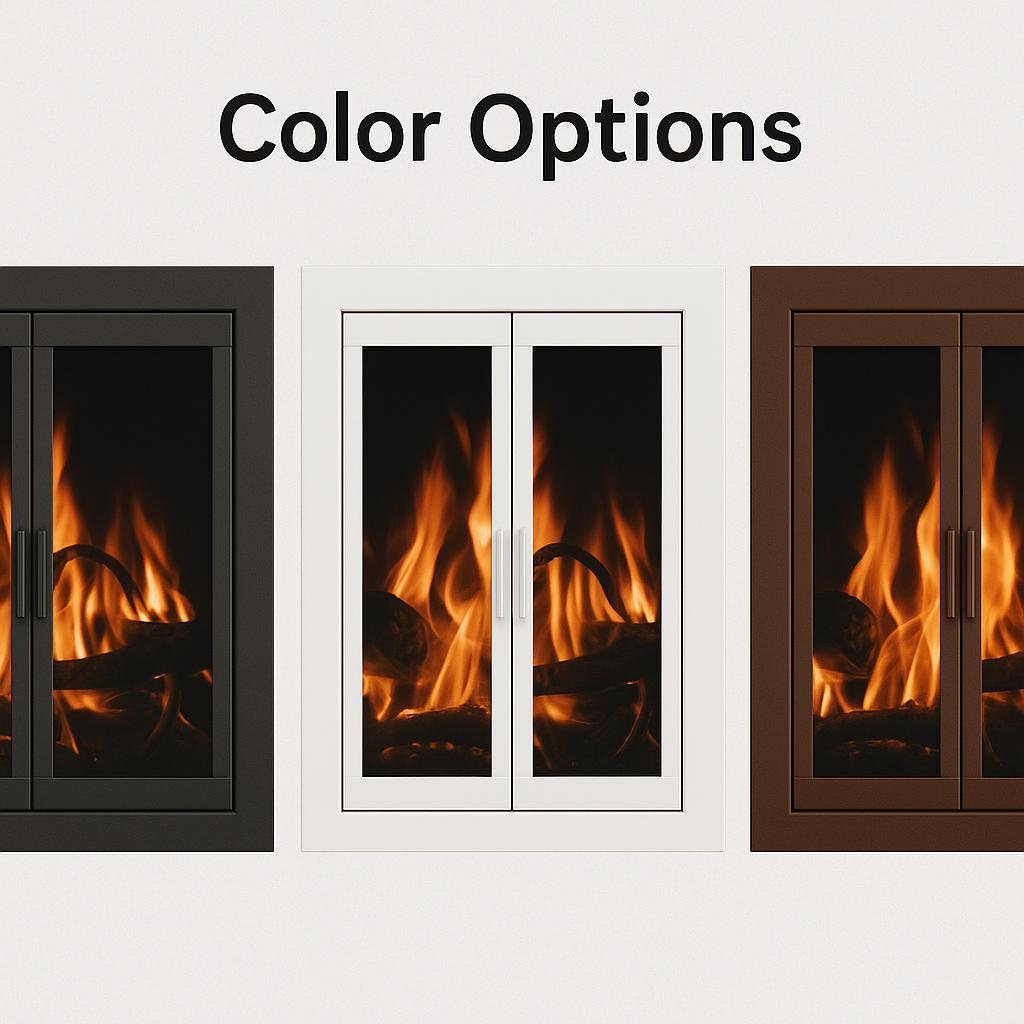 Custom Steel Fireplace Doors: Heat-Resistant Glass, Gasket Seal by the steel fabrication shop, product image 6