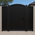 Arched Steel Privacy Gate – Modern Metal Garden Entry Door by the steel fabrication shop, product image 1
