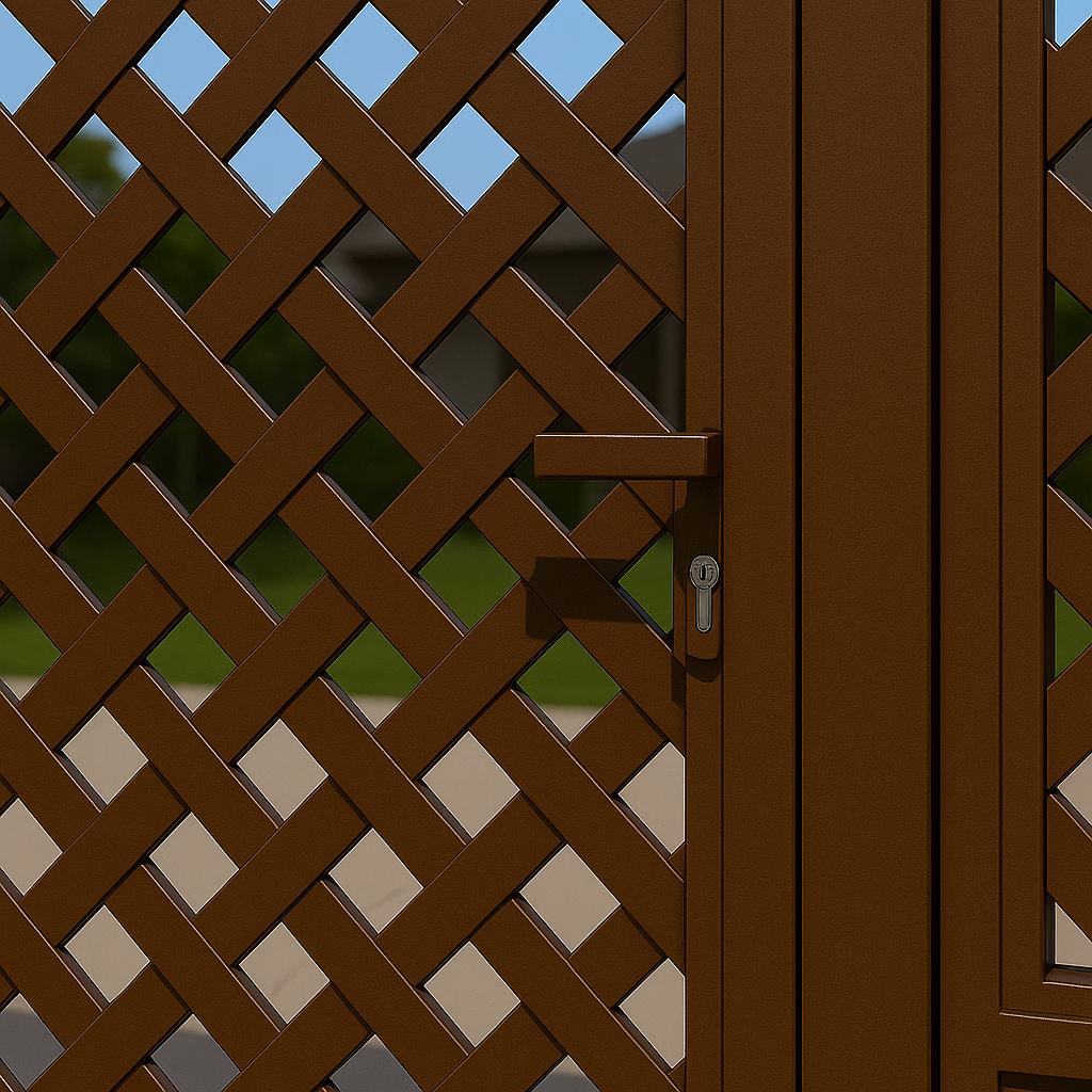 Arched Woven Steel Privacy Gate by the steel fabrication shop, product image 3