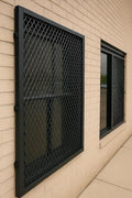 Steel Security Window Guard – Expanded Metal Grille, Powder Coated Black by Crown Forge Iron, product image 1