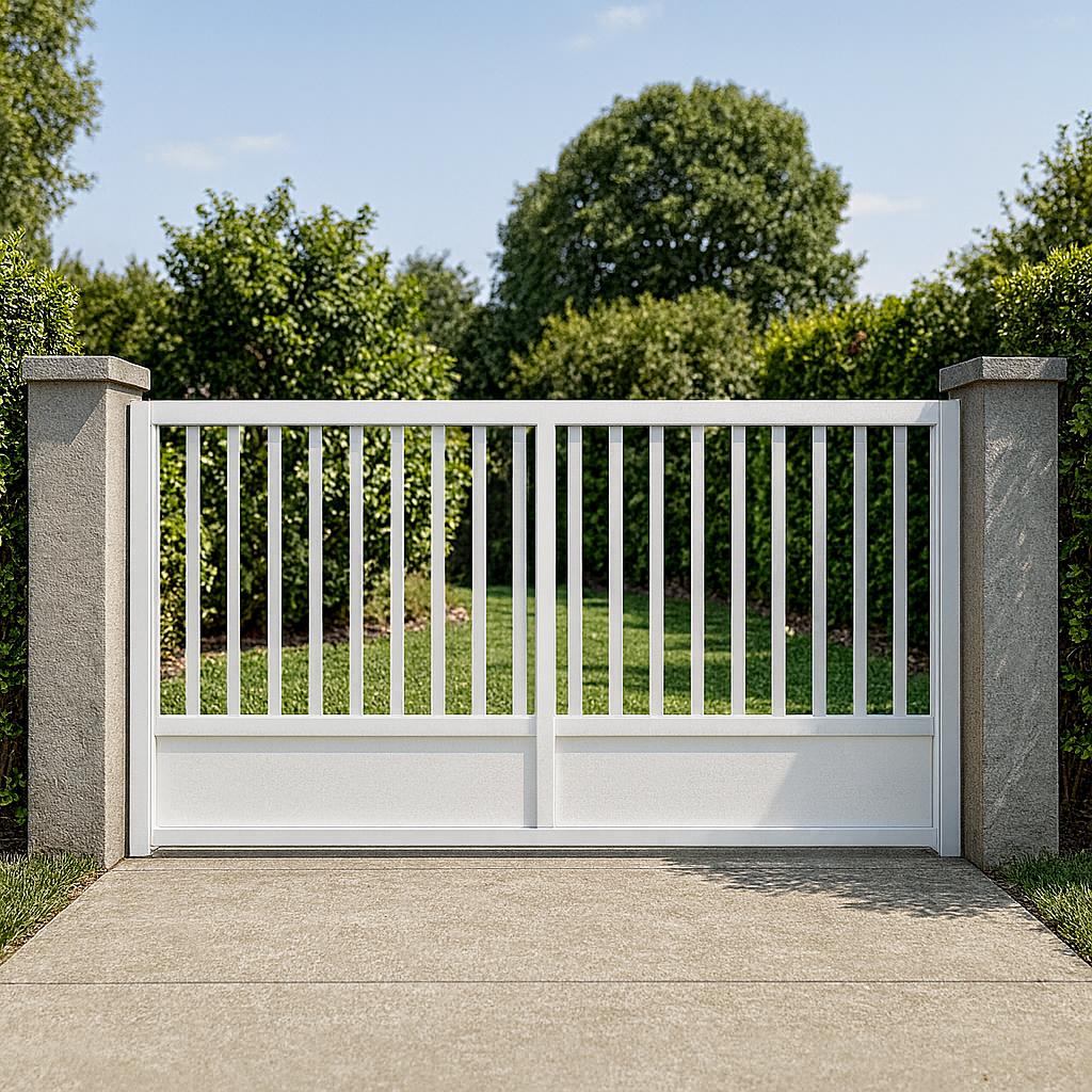 Modern Brown Steel Driveway Gate by the steel fabrication shop, product image 4