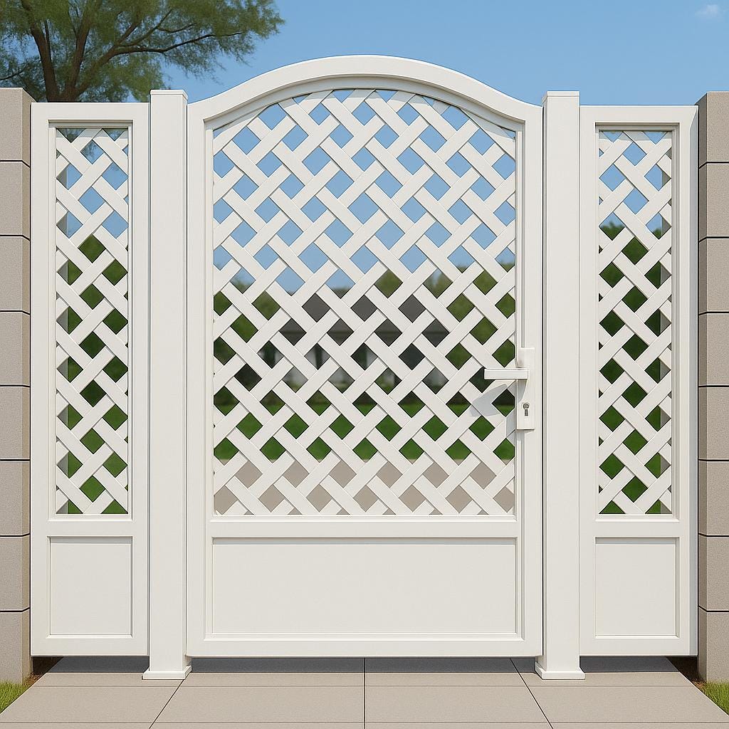Arched Woven Steel Privacy Gate by the steel fabrication shop, product image 1