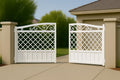 Scroll Driveway Gate – Lattice Double Swing Steel Entrance by the steel fabrication shop, product image 1