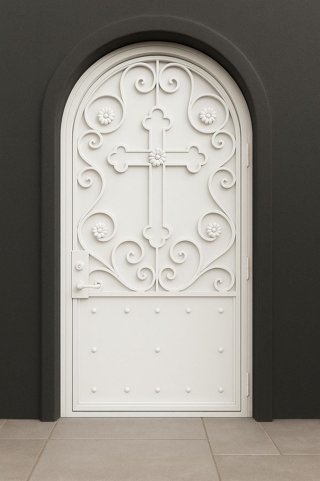 Luxury Arched Wrought Iron Door by the steel fabrication shop, product image 6