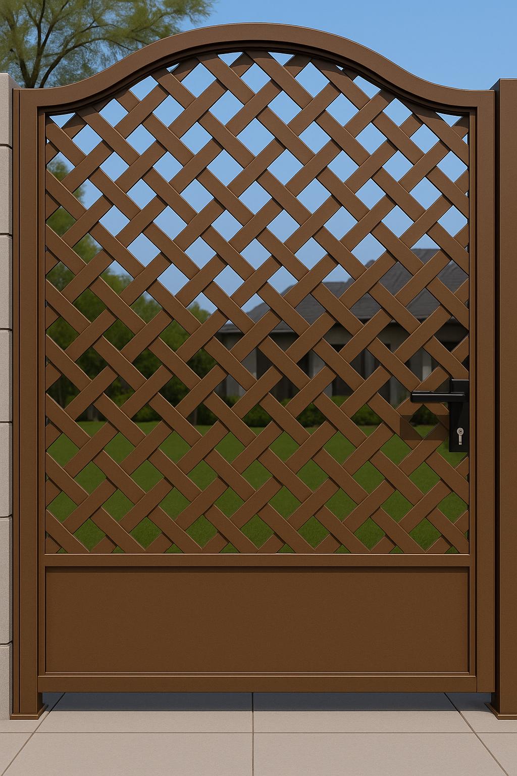 Arched Woven Steel Privacy Gate by the steel fabrication shop, product image 4