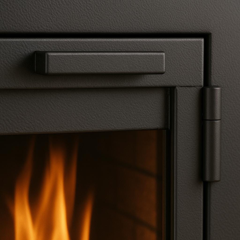 Custom Steel Fireplace Doors: Heat-Resistant Glass, Gasket Seal by the steel fabrication shop, product image 4