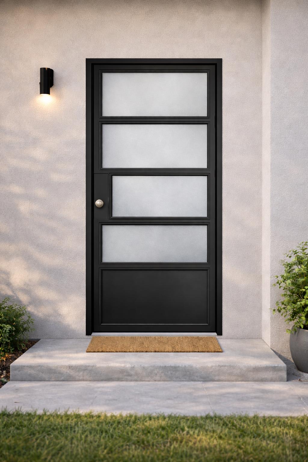 Handmade Modern Plexiglass Door by the steel fabrication shop, product image 5