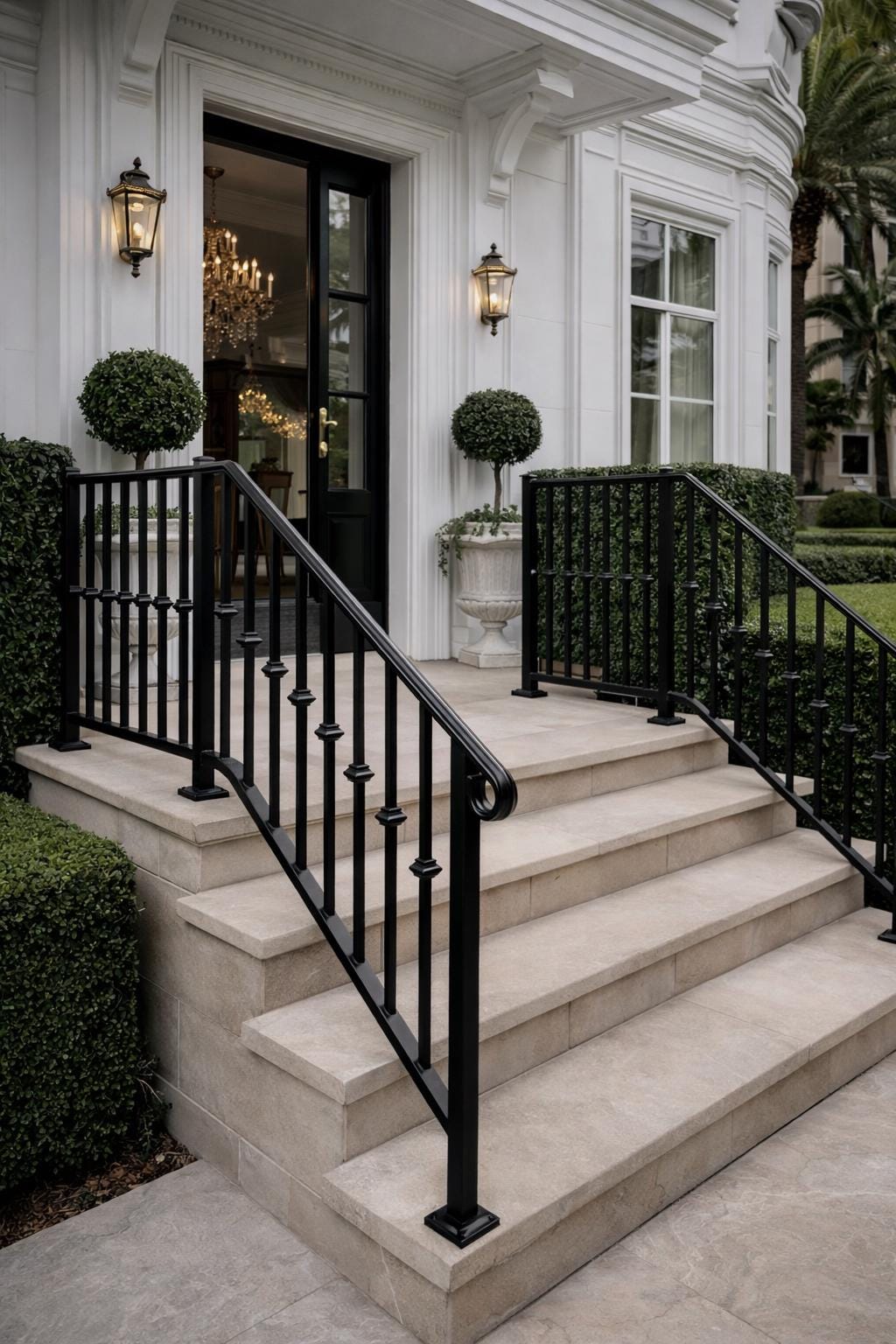 Modern Outdoor Stair Handrail by the steel fabrication shop, product image 2