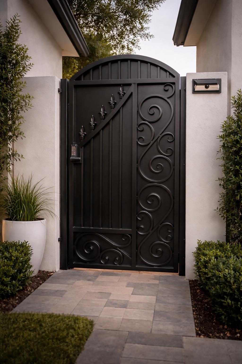 Montierra Scroll Estate Gate by the steel fabrication shop, product image 2