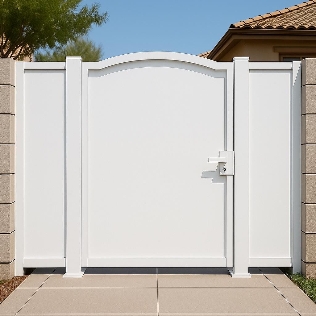 Modern Woven Panel Steel Gate by the steel fabrication shop, product image 2