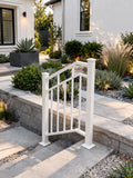 VistaRise Garden Step Handrail, Custom Metal Outdoor Stair Rail, Modern Wrought Iron Safety Railing, Patio Landscape Handrail