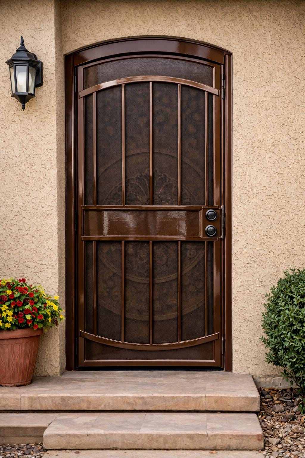 Custom Arched Steel Security Door by the steel fabrication shop, product image 5