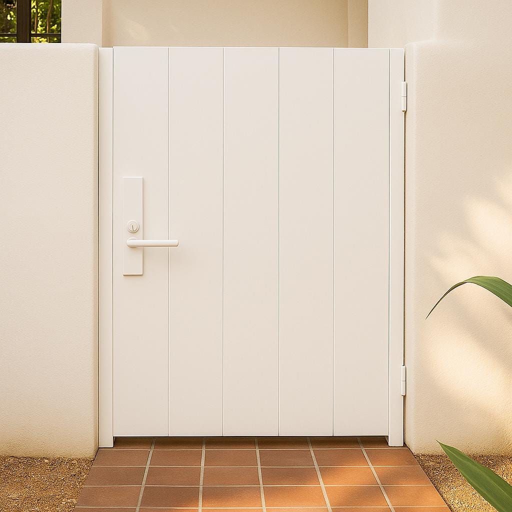 Modern Matte Steel Privacy Gate by the steel fabrication shop, product image 3