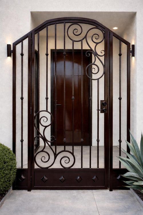 Stonehaven Scroll Iron Entry Gate by the steel fabrication shop, product image 2