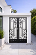Decorative Double Iron Entry Door: Luxury Wrought Iron Security Gate by Crown Forge Iron, product image 1