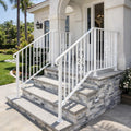 Monarch Crest Stair Railing, Custom Wrought Iron Handrail, Decorative Porch Rail, Metal Step Railing, Outdoor Entry Handrail