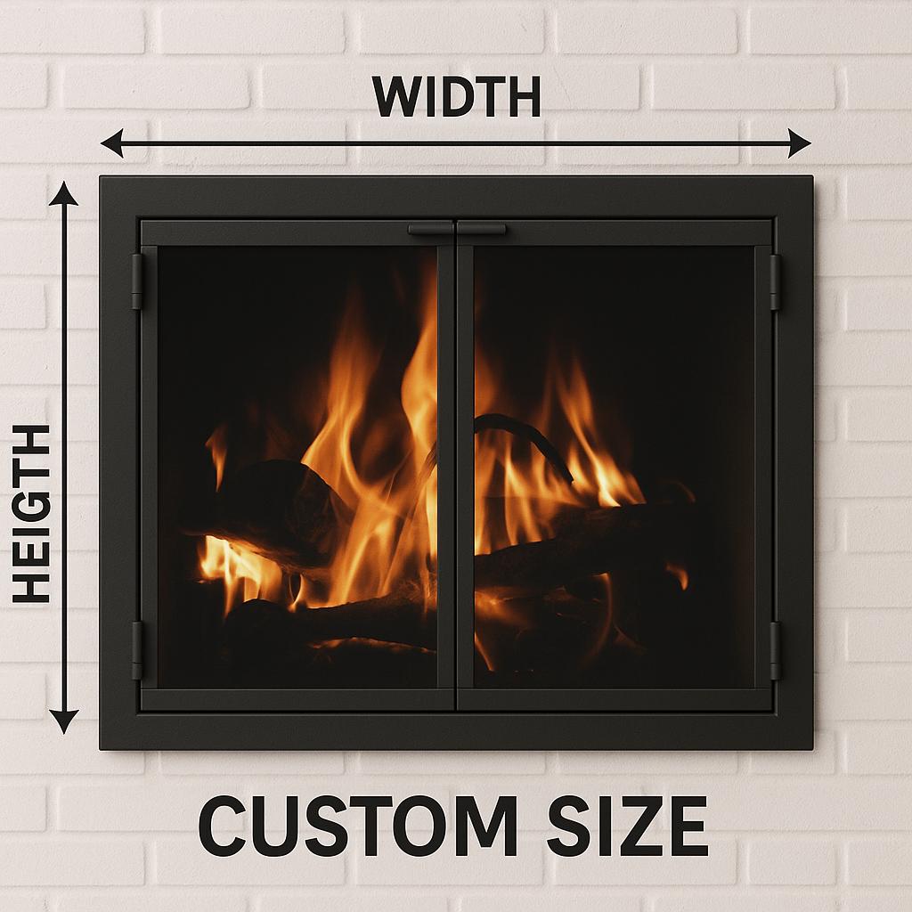 Custom Steel Fireplace Doors: Heat-Resistant Glass, Gasket Seal by the steel fabrication shop, product image 2