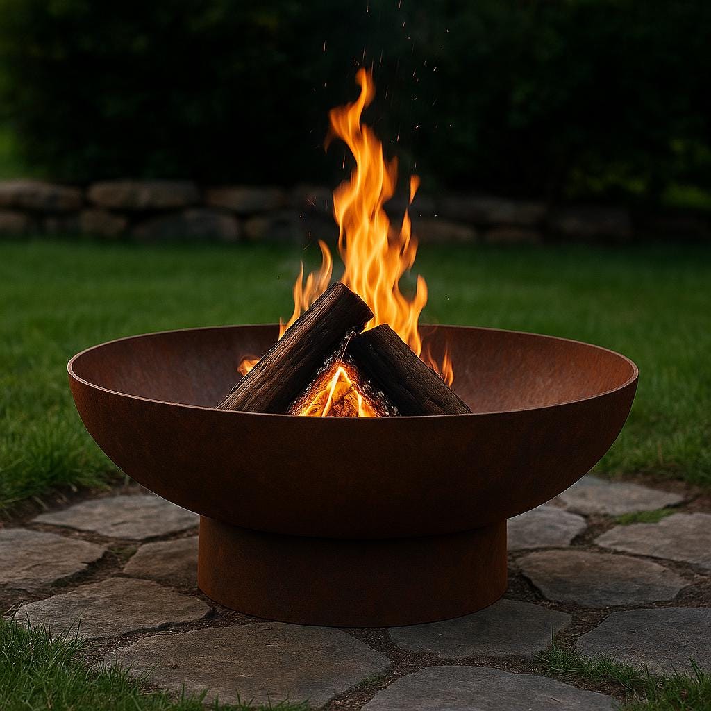 Modern Heavy-Duty Steel Fire Pit Bowl by the steel fabrication shop, product image 3