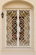 Elegant Wrought Iron Double Security Door by Crown Forge Iron, product image 1