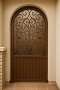 Custom Arched Wrought-Iron Garden Gate by the steel fabrication shop, product image 1
