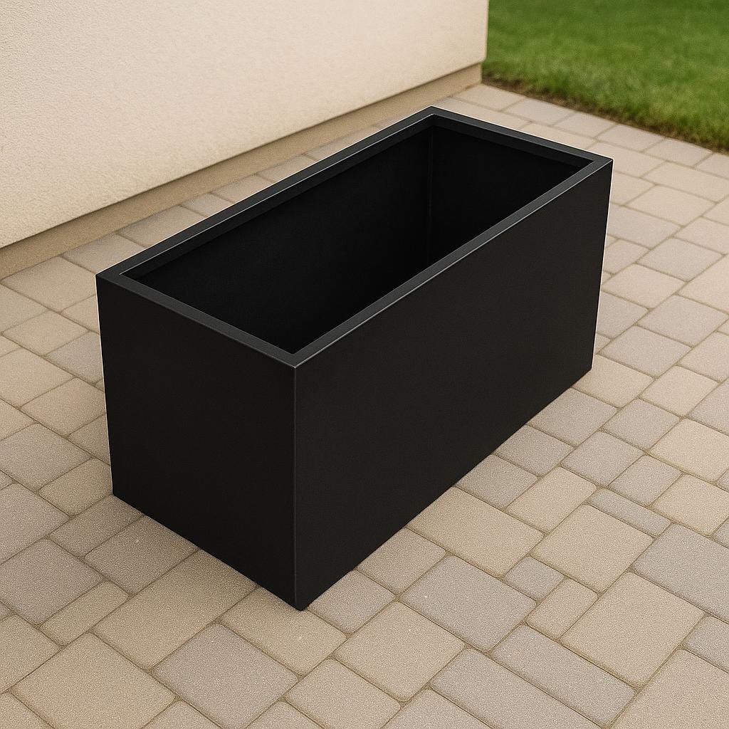 Handmade Modern Steel Planter Box by the steel fabrication shop, product image 7