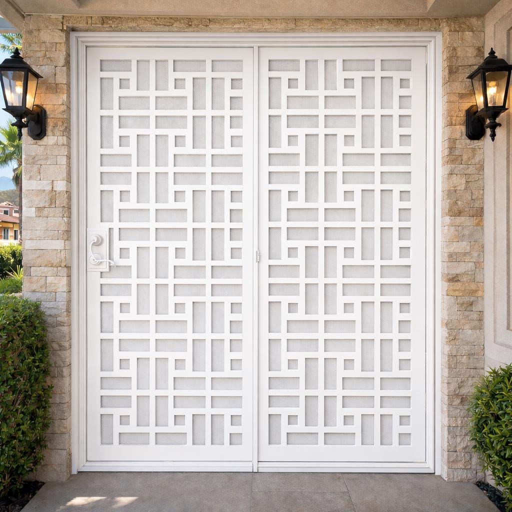 Modern Laser Cut Metal Security Door by the steel fabrication shop, product image 1