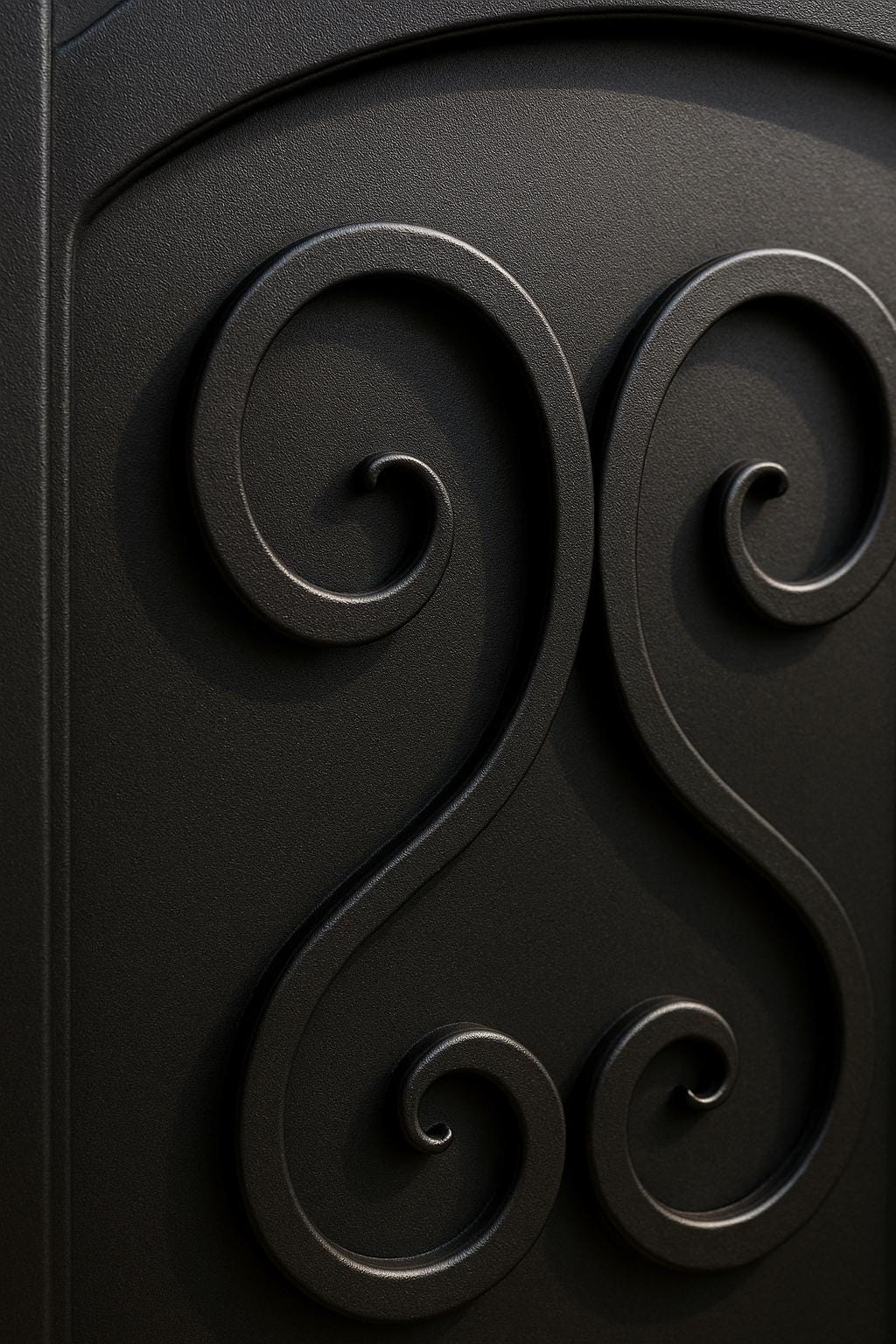 Wrought Iron Garden Gate: Arched Scroll Steel Entry - 36"x48" by the steel fabrication shop, product image 4