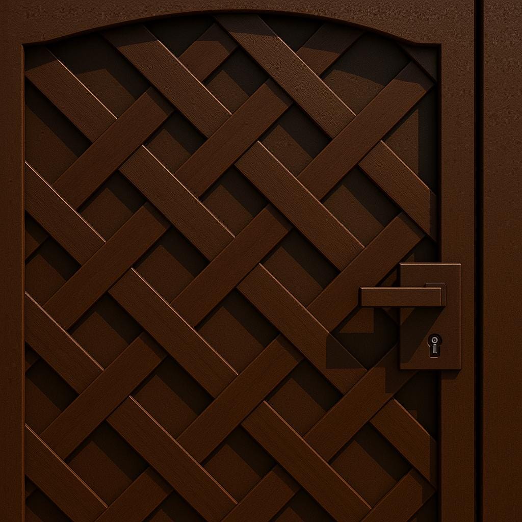 Modern Woven Panel Steel Gate by the steel fabrication shop, product image 3